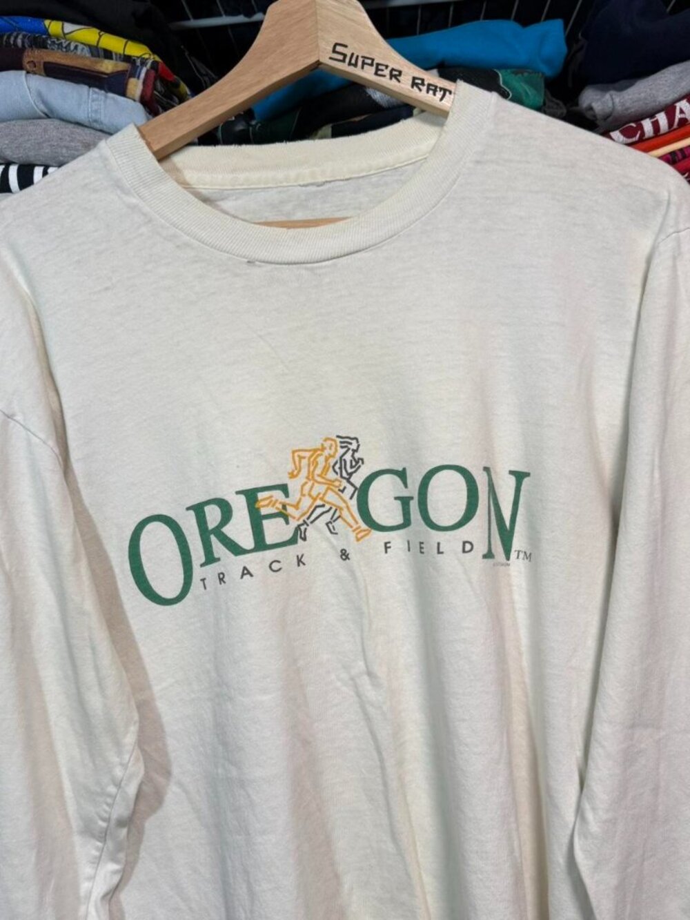 Vintage Oregon Track and field graphic Long sleeve t shirt thrashed